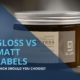 Gloss Vs Matt Labels